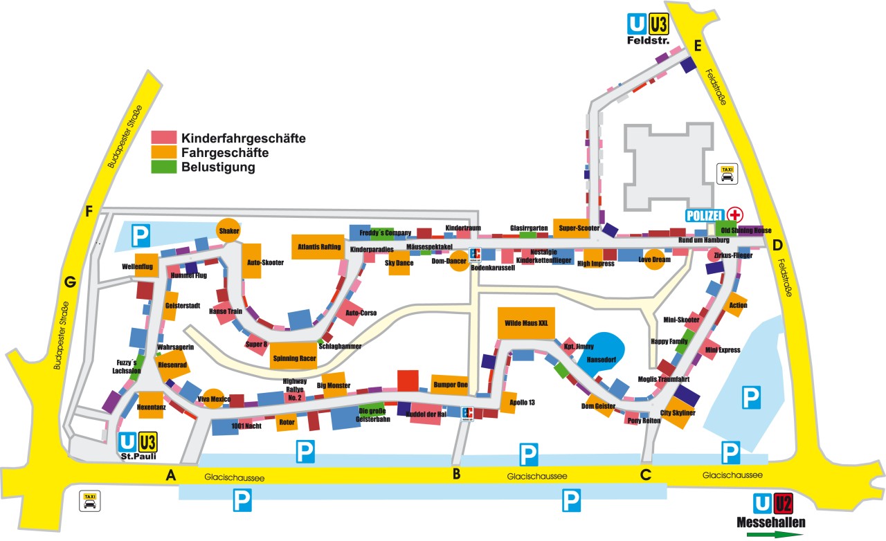 Lageplan des Hamburger Frühjahrsdom 2016