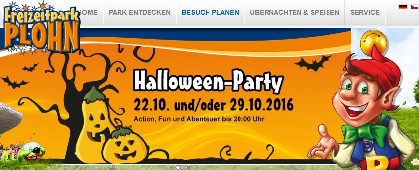 Bild des Programmplakat der Halloween Party im Freizeitpark Plohn