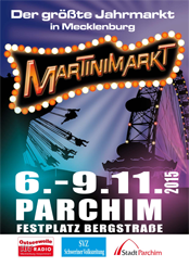 Werbeplakat vom Martinimarkt in Parchim