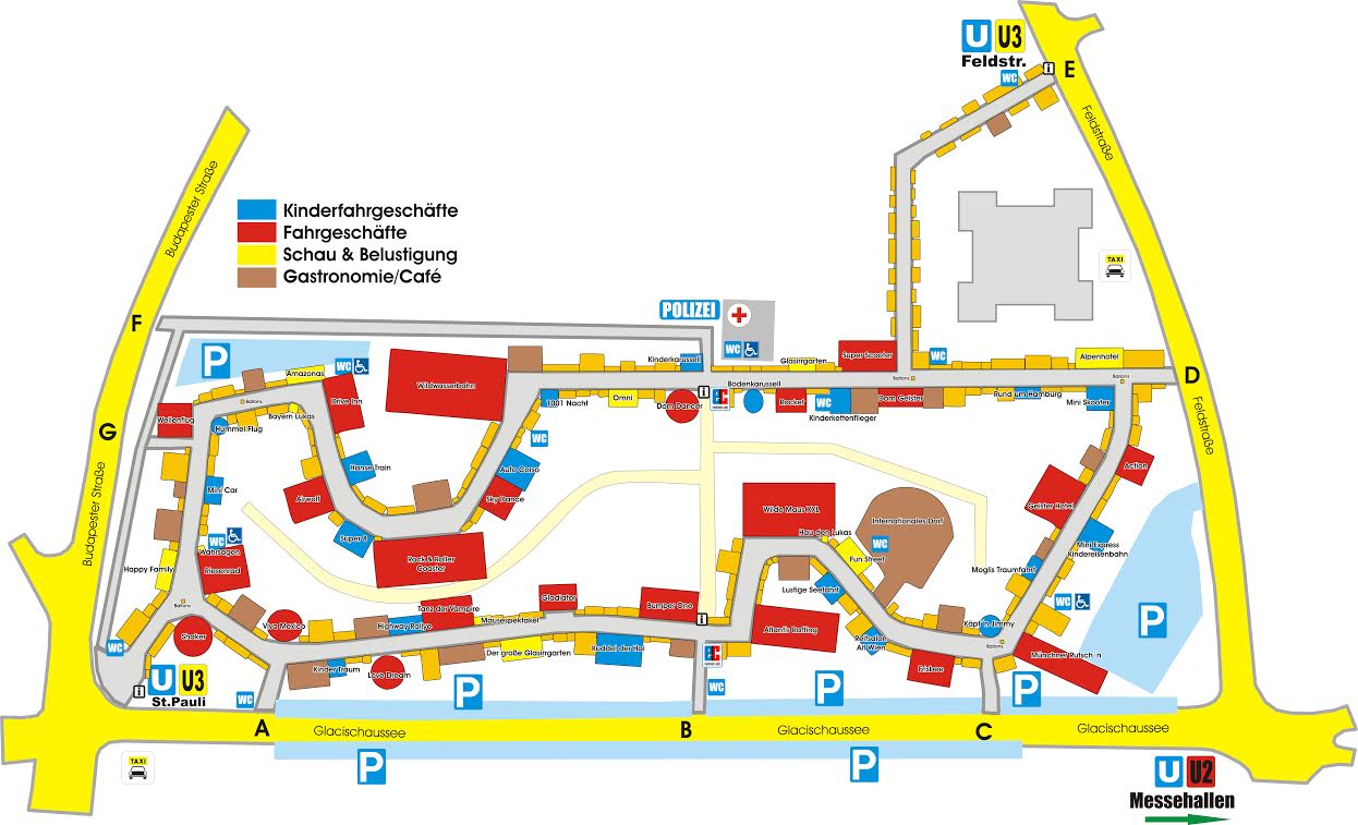 Lageplan des Hamburger Sommerdom 2014